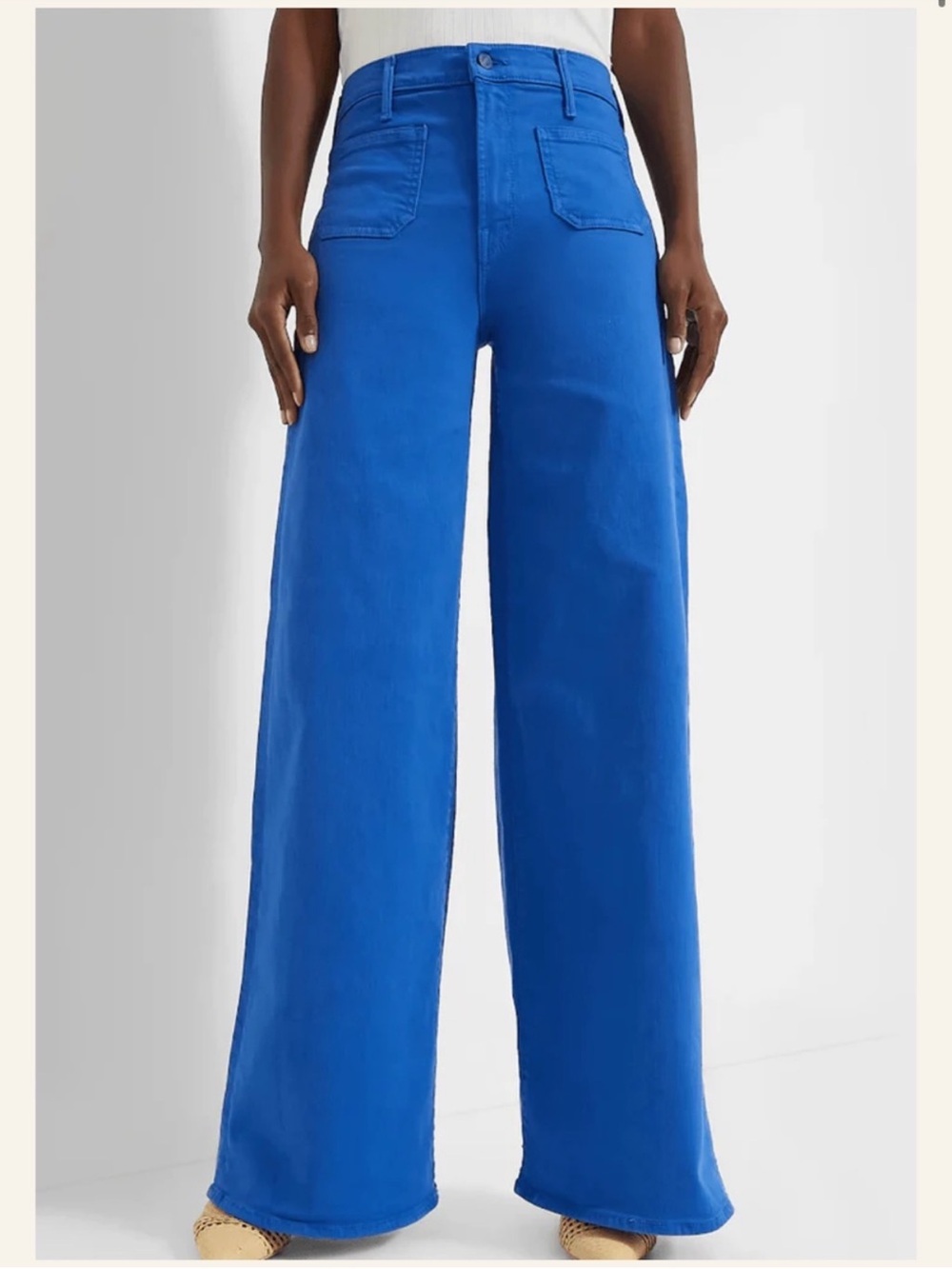 MOTHER Lil Patch Pocket Undercover Sneak in Snorkel Blue Size 27 - Picture 3 of 10
